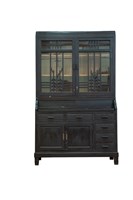 藏品(木製大型雙拉門抽屜式書櫃)的圖片